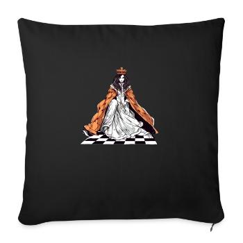 Super Queen of Chess - Sofa pillowcase 17,3'' x 17,3'' (45 x 45 cm) - black - Front