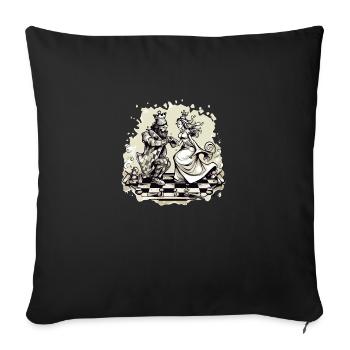 Königlicher Tanz - Sofakissenbezug 45 x 45 cm - Schwarz - Vorne