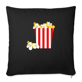 Popcorn - Sofa pillowcase 17,3'' x 17,3'' (45 x 45 cm) - black - Front