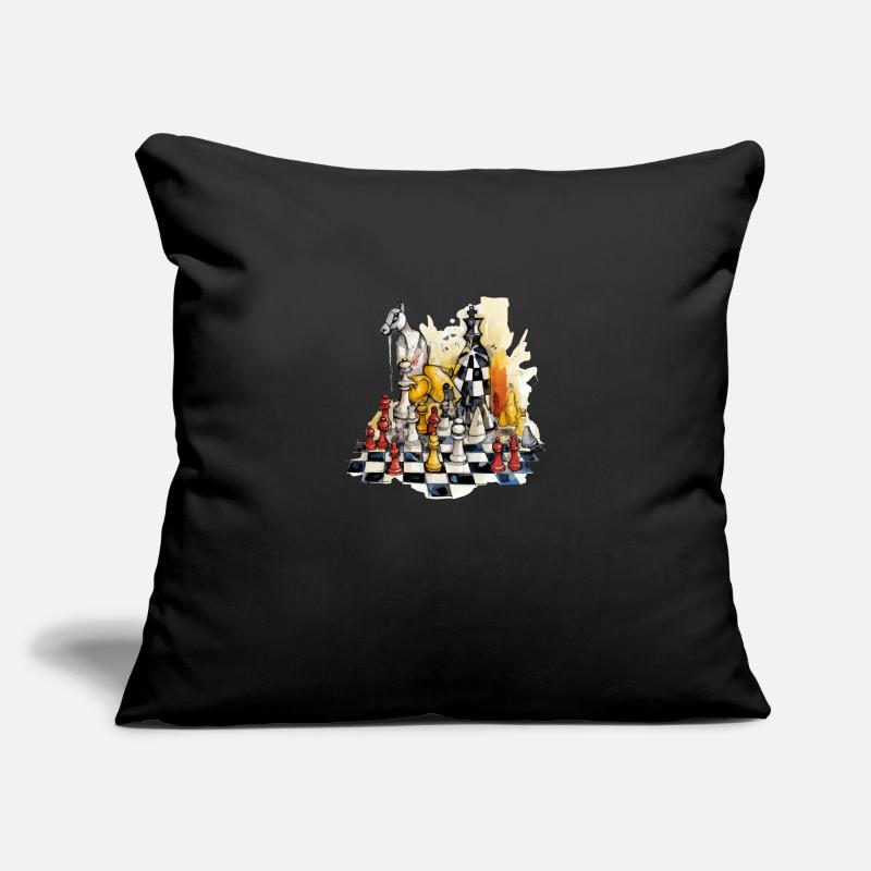 Chess composition n°2 Sofa pillowcase 17,3'' x 17,3'' (45 x 45 cm)