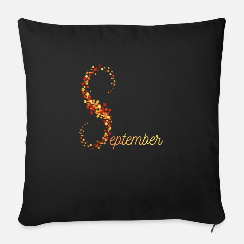 September - Sofakissenbezug 45 x 45 cm - Schwarz
