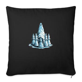 Laurent disguised as a piece - Sofa pillowcase 17,3'' x 17,3'' (45 x 45 cm) - black - Front