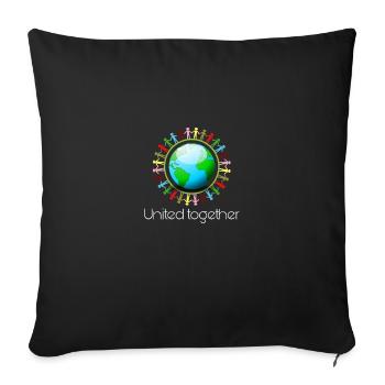 United together - Sofa pillowcase 17,3'' x 17,3'' (45 x 45 cm) - black - Front