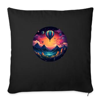 Retro adventures full of life: Your unique R - Sofa pillowcase 17,3'' x 17,3'' (45 x 45 cm) - black - Front