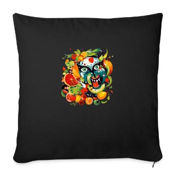 Tiro the monstro fruits - Sofa pillowcase 17,3'' x 17,3'' (45 x 45 cm) - black - Front