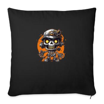 Cool Chibi Skeleton - Sofa pillowcase 17,3'' x 17,3'' (45 x 45 cm) - black - Front