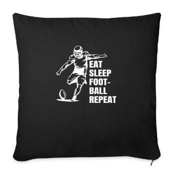 Joueurs de football américain Entraîneurs de football américain - Housse de coussin décorative 45 x 45 cm - noir - Devant