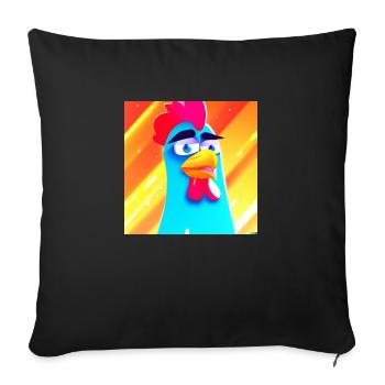 Bleu et Libre - Housse de coussin décorative 45 x 45 cm - noir - Devant