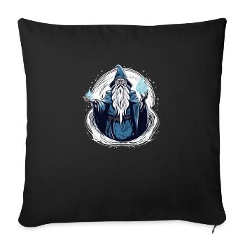The Old Wizard - Sofa pillowcase 17,3'' x 17,3'' (45 x 45 cm) - black - Front