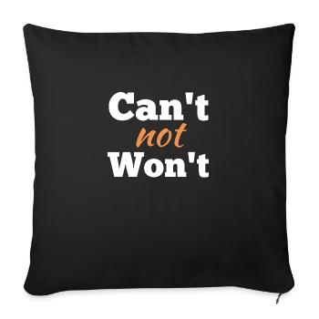 Je ne peux pas ne pas ne pas - Housse de coussin décorative 45 x 45 cm - noir - Devant