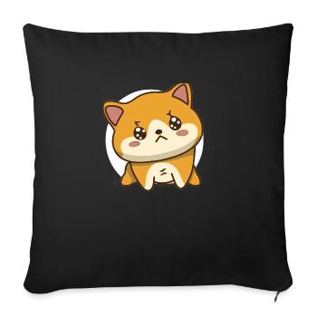 Chien - Housse de coussin décorative 45 x 45 cm - noir - Devant