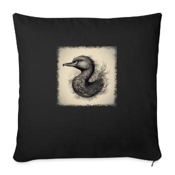 america birthday gift bath duck ducks fun - Sofakissenbezug 45 x 45 cm - Schwarz - Vorne