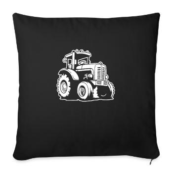 Traktor - Sofakissenbezug 45 x 45 cm - Schwarz - Vorne