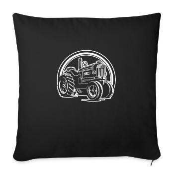 Tracteur - Housse de coussin décorative 45 x 45 cm - noir - Devant