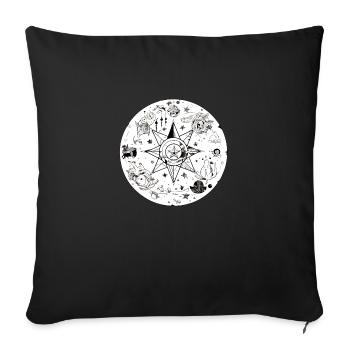 Etoile abstraite - Housse de coussin décorative 45 x 45 cm - noir - Devant