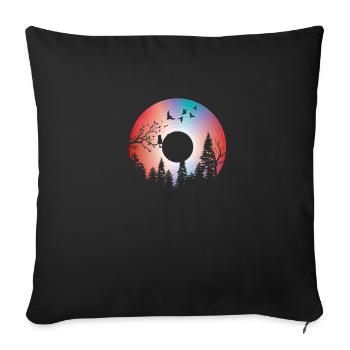 Nature vinyl record - Sofa pillowcase 17,3'' x 17,3'' (45 x 45 cm) - black - Front