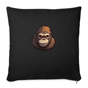 Gorilla Anime - Sofa pillowcase 17,3'' x 17,3'' (45 x 45 cm) - black - Front