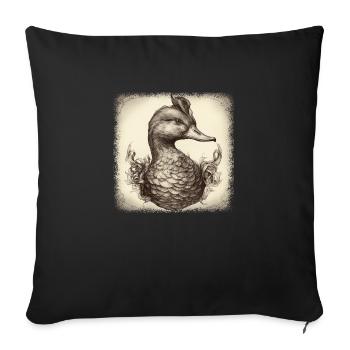 8 bit bath foam funny sayings poultry present idea - Sofa pillowcase 17,3'' x 17,3'' (45 x 45 cm) - black - Front