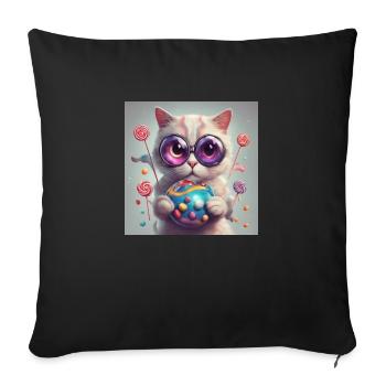 Katze Katze Katze - Sofakissenbezug 45 x 45 cm - Schwarz - Vorne