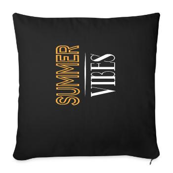 Ambiance estivale - Housse de coussin décorative 45 x 45 cm - noir - Devant