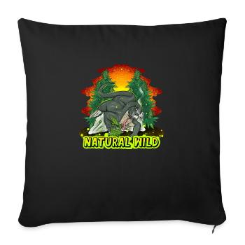 NATURAL WILD - Sofa pillowcase 17,3'' x 17,3'' (45 x 45 cm) - black - Front