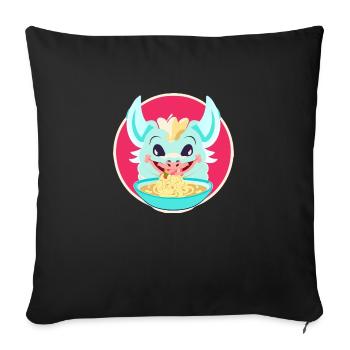 Dragon - Housse de coussin décorative 45 x 45 cm - noir - Devant