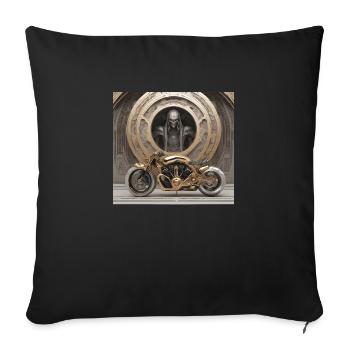 Futuristic Imaginings: Concept Bike - Sofa pillowcase 17,3'' x 17,3'' (45 x 45 cm) - black - Front