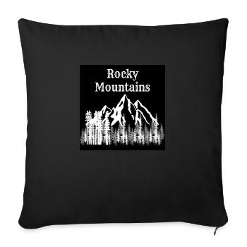 rocky mountains - Sofakissenbezug 45 x 45 cm - Schwarz - Vorne