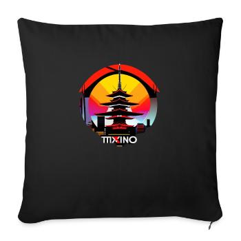Tokyo - Sofa pillowcase 17,3'' x 17,3'' (45 x 45 cm) - black - Front