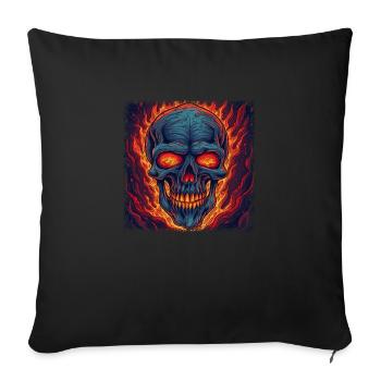Biker Shirt Birthday Baby Skeleton Tshirts - Sofa pillowcase 17,3'' x 17,3'' (45 x 45 cm) - black - Front