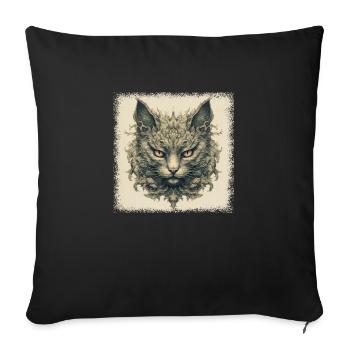Gift Idea Kitty House Cat Humor Cat Butt Tshirts - Sofa pillowcase 17,3'' x 17,3'' (45 x 45 cm) - black - Front