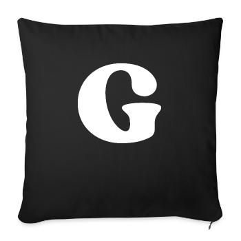 Buchstabe g - Sofakissenbezug 45 x 45 cm - Schwarz - Vorne