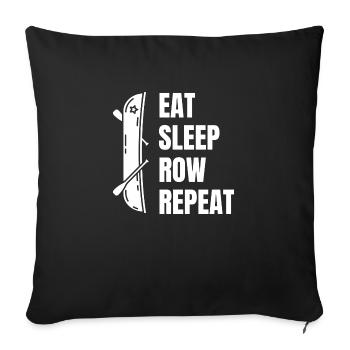 Équipe d’aviron Club d’aviron - Housse de coussin décorative 45 x 45 cm - noir - Devant