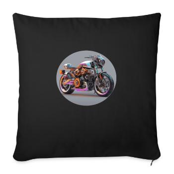V Twin art - Sofa pillowcase 17,3'' x 17,3'' (45 x 45 cm) - black - Front