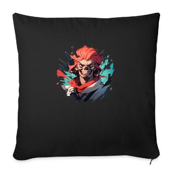 Pirat - Sofakissenbezug 45 x 45 cm - Schwarz - Vorne