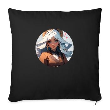 Princess 2 - Sofakissenbezug 45 x 45 cm - Schwarz - Vorne