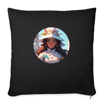 Princess 4 - Sofakissenbezug 45 x 45 cm - Schwarz - Vorne