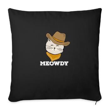 Jaune MEOWDY - Housse de coussin décorative 45 x 45 cm - noir - Devant