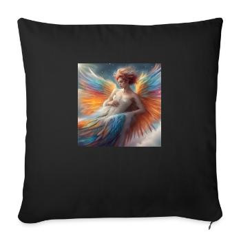 Elfe 2 - Housse de coussin décorative 45 x 45 cm - noir - Devant