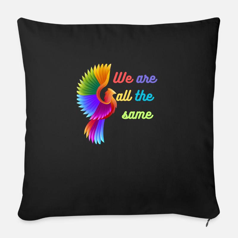We are all the Same - Sofa pillowcase 17,3'' x 17,3'' (45 x 45 cm) - black