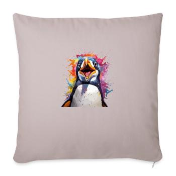 The Talking Penguin - Sofa pillowcase 17,3'' x 17,3'' (45 x 45 cm) - light taupe - Front