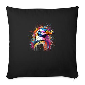 the colorful Antarctica - Sofa pillowcase 17,3'' x 17,3'' (45 x 45 cm) - black - Front
