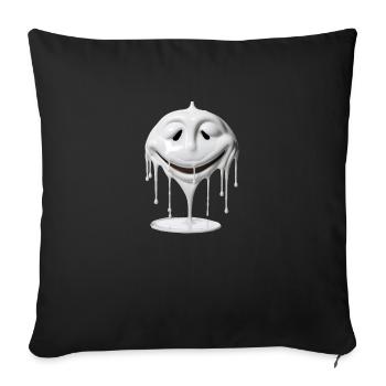 Le visage blanc - Housse de coussin décorative 45 x 45 cm - noir - Devant