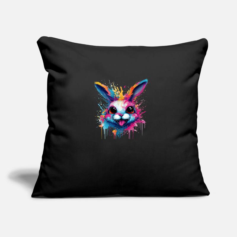 bunter Hase Sofakissenbezug 45 x 45 cm