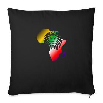 Africa Leo symbol African continent strength - Sofa pillowcase 17,3'' x 17,3'' (45 x 45 cm) - black - Front