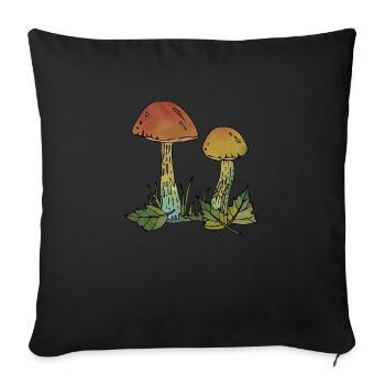 Mycètes - Housse de coussin décorative 45 x 45 cm - noir - Devant