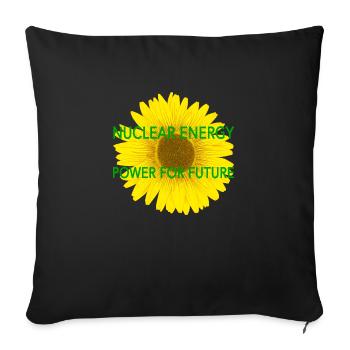 nuclear energy power for future - Sofakissenbezug 45 x 45 cm - Schwarz - Vorne