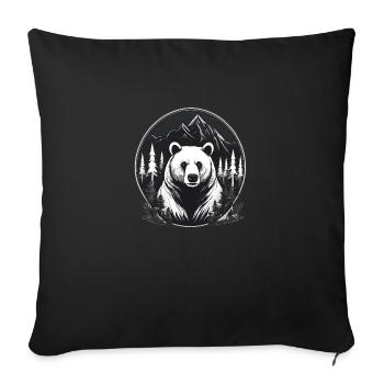 Calm Bear - Sofa pillowcase 17,3'' x 17,3'' (45 x 45 cm) - black - Front