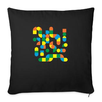 Geo Joy - Sofa pillowcase 17,3'' x 17,3'' (45 x 45 cm) - black - Front