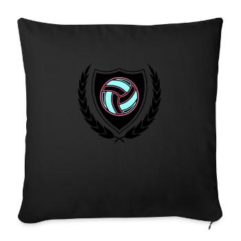 Armoiries du handball - Housse de coussin décorative 45 x 45 cm - noir - Devant